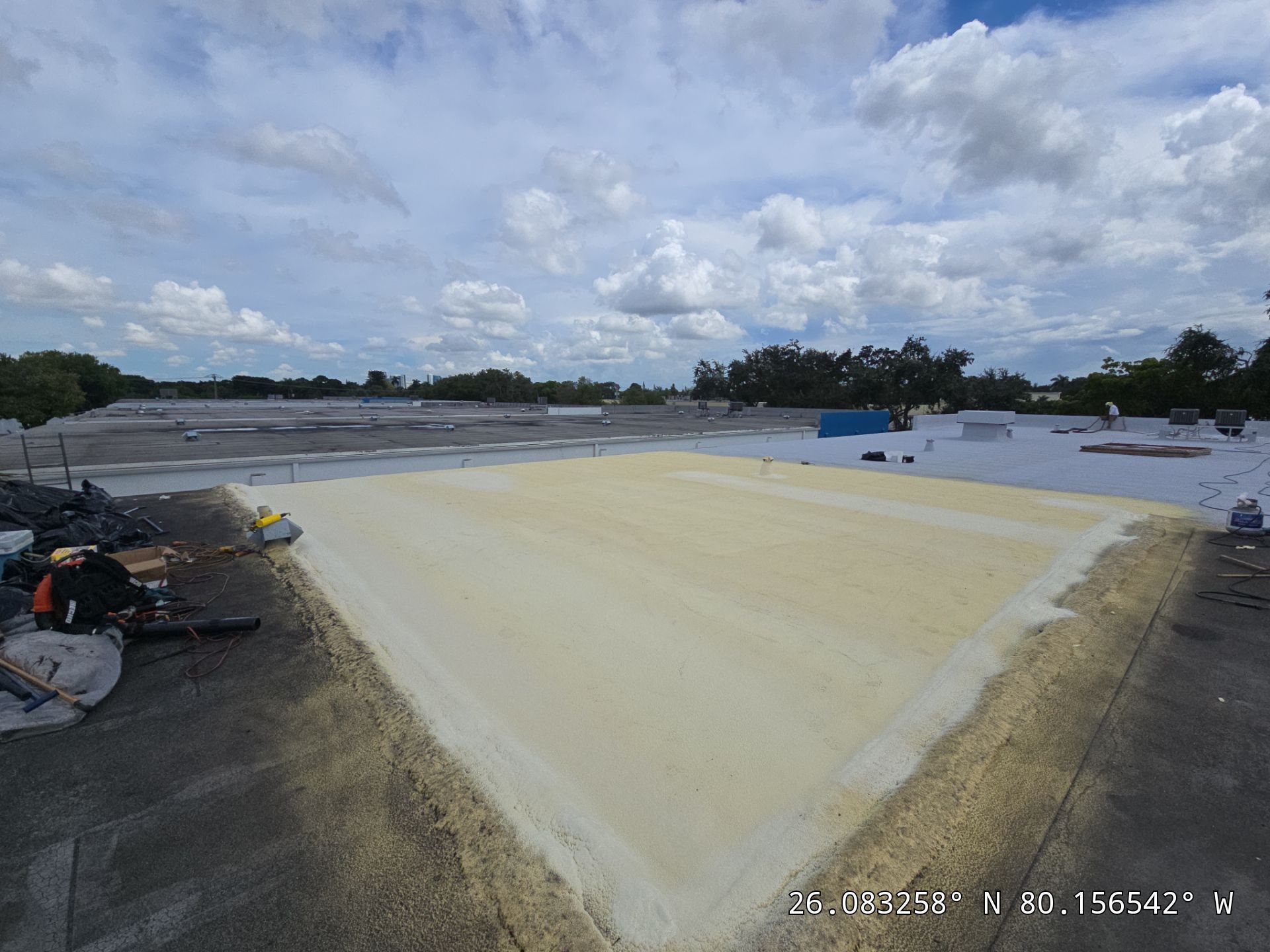 Fort Lauderdale Commercial Roof Restoration with Spray Foam and Silicone Coating by Roof King LLC