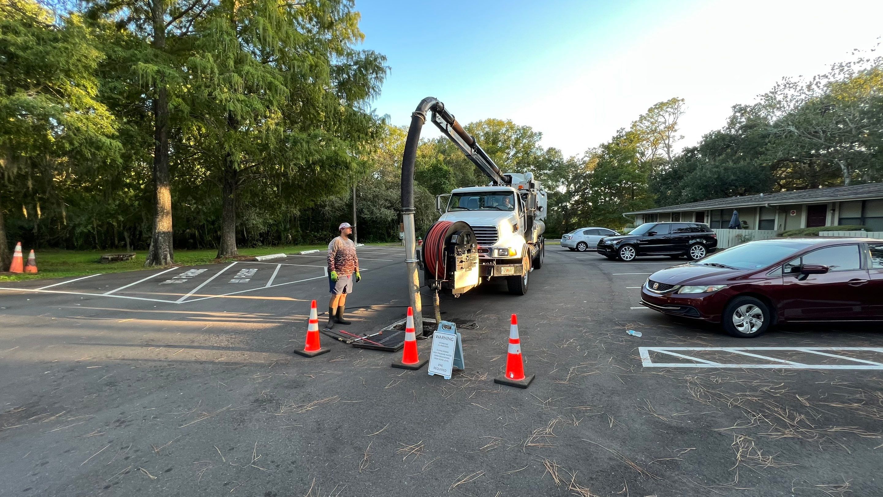 Apartment Complex Storm Water System Cleaning and Maintenance by APS Power & Water
