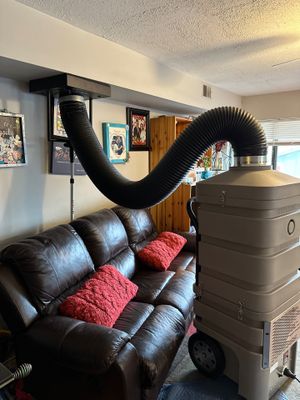 Air duct cleaning using Hypervac