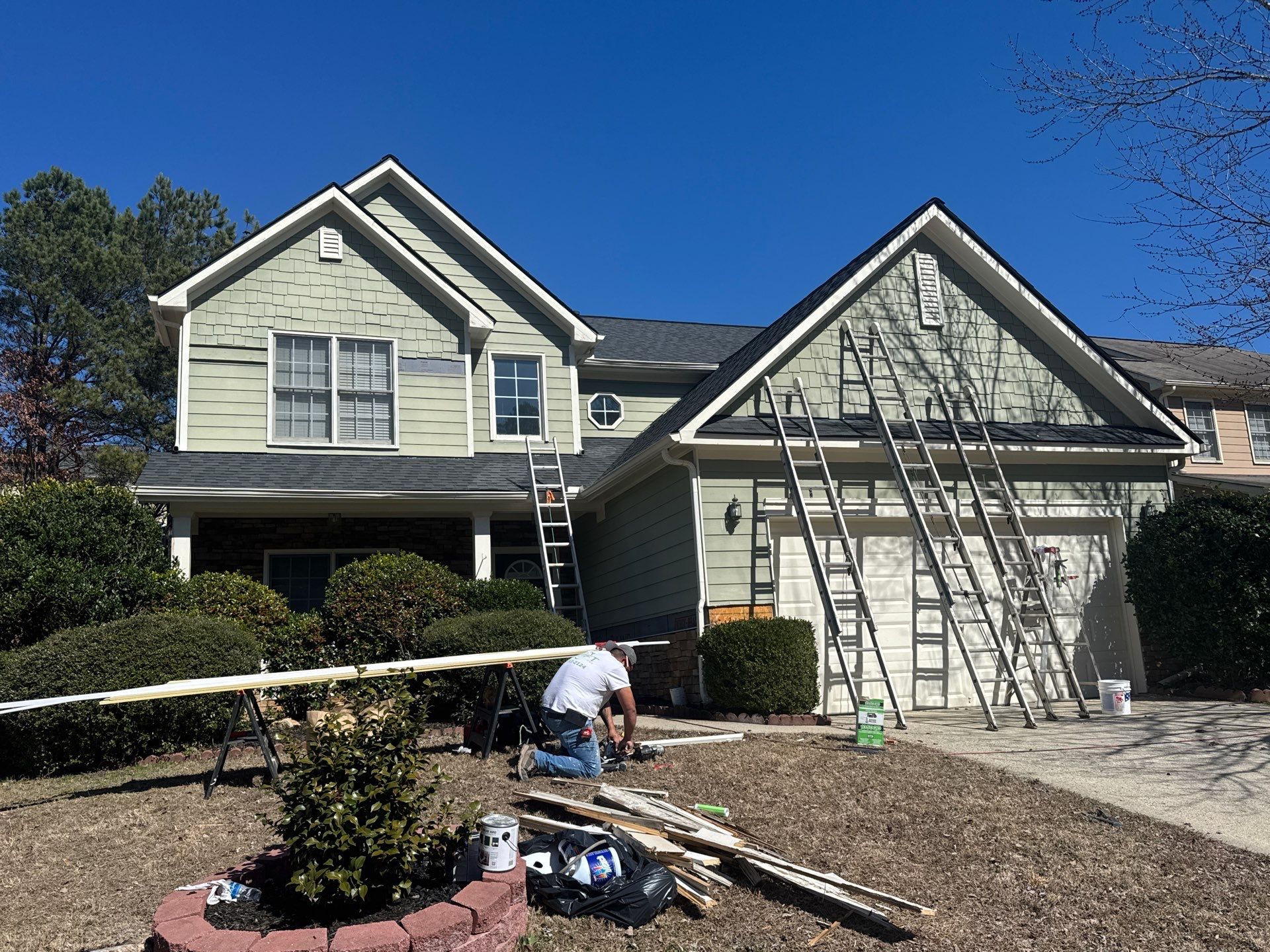 Two-Story Exterior Painting and Trim Refresh in Kennesaw, Georgia by Swift Home Renovations
