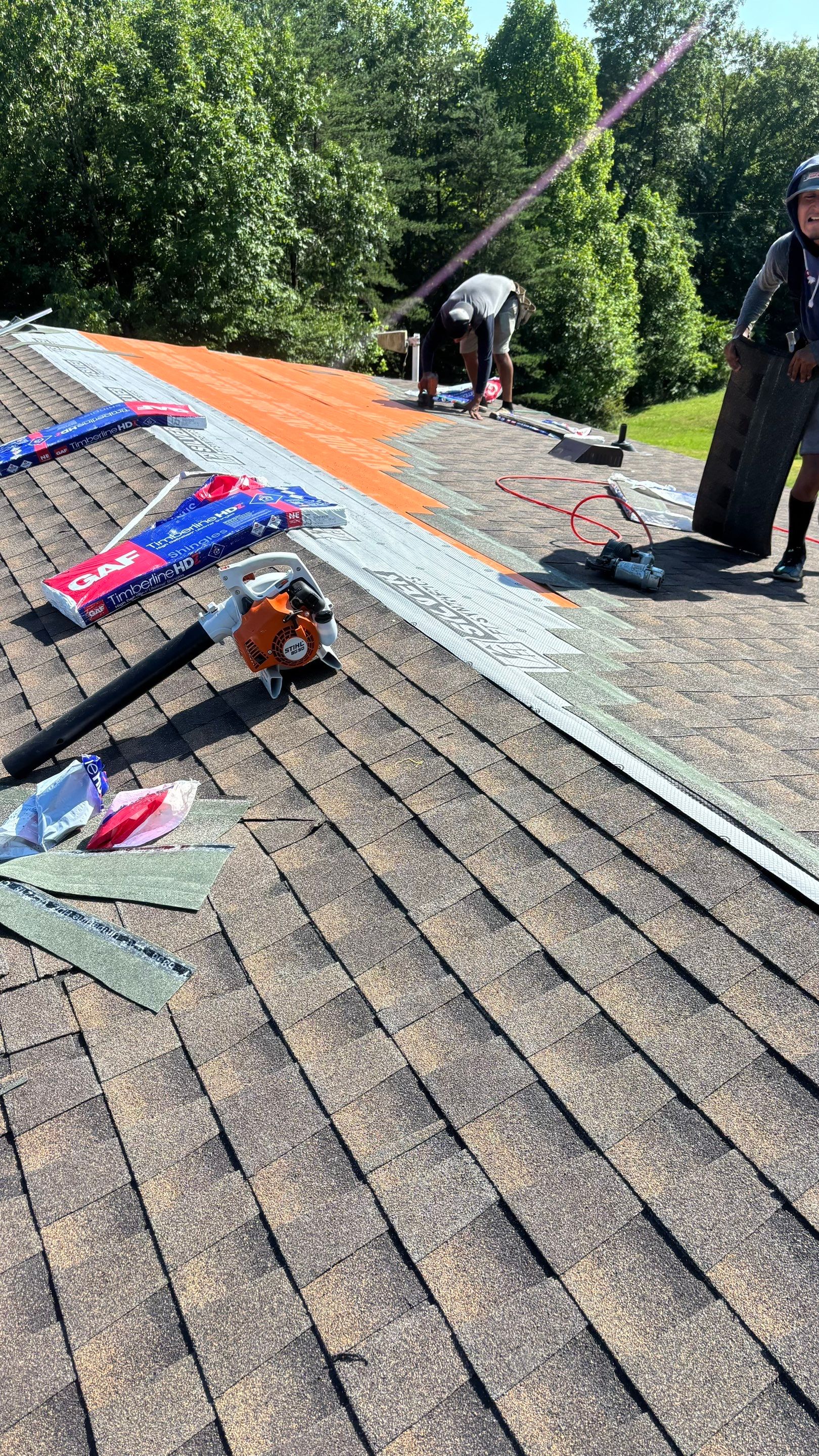 Residential Roofing Installation using GAF Timberline HDZ Barkwood by Rainstoppers Roofing