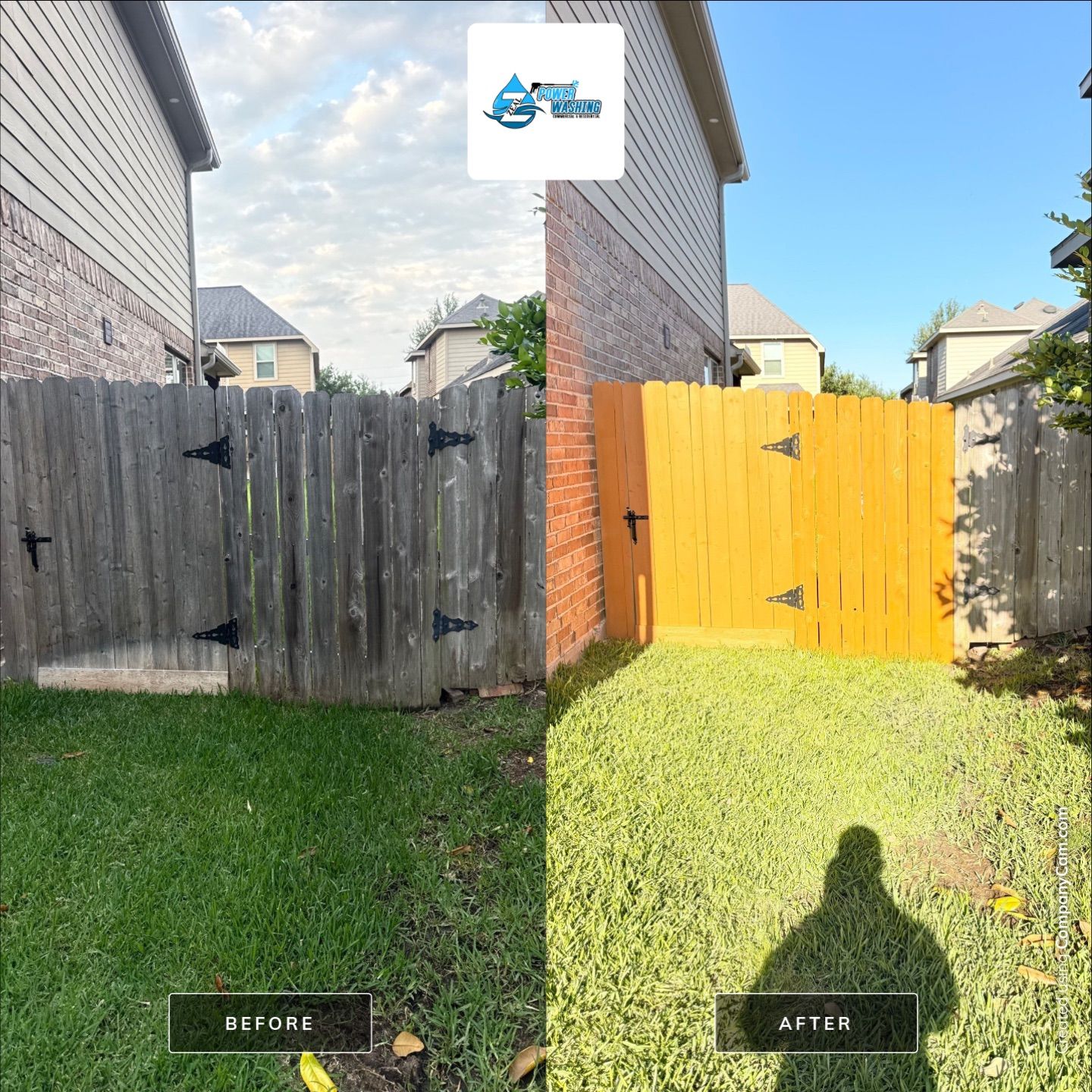 Residential Wood Fence Restoration and Protective Staining in Katy by Zeal Power Washing