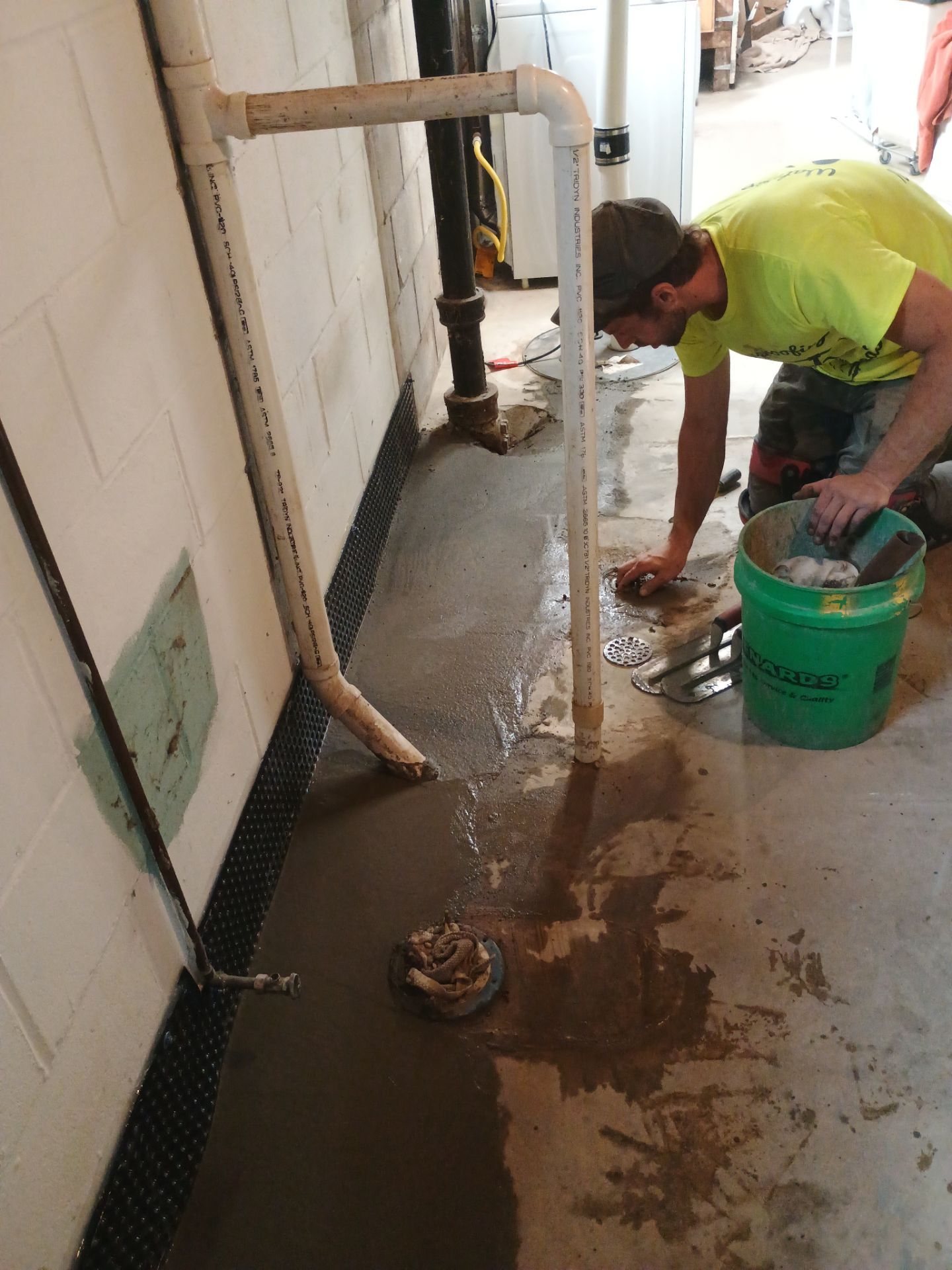 Tying Into an Existing Drain Tile System for Alec by Waterproofing Northeast