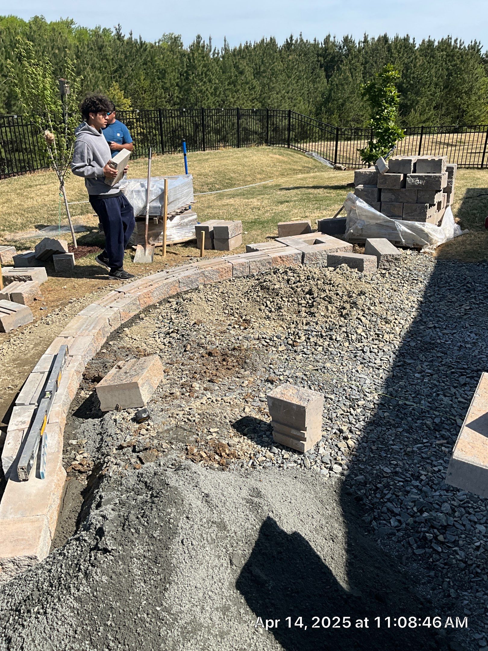 Patio Installation using Stone Pavers by Carolina-Metro Landscape, Inc