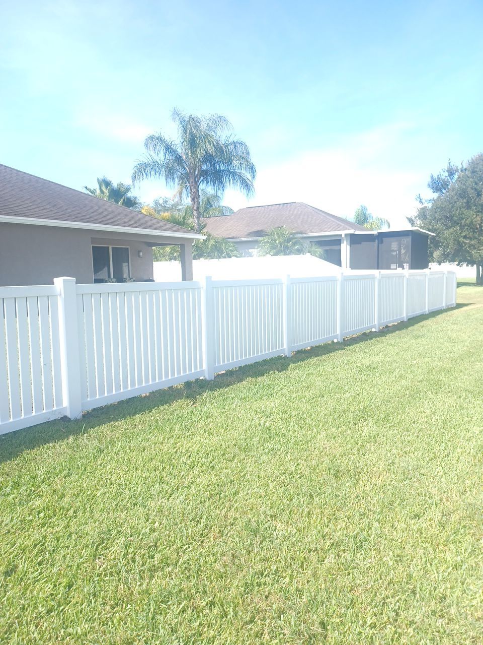 Parrish, FL 6ft. Tall White Vinyl Privacy with 4ft. Tall White Vinyl Spaced Picket Fence by Asap fence and gates, LLC