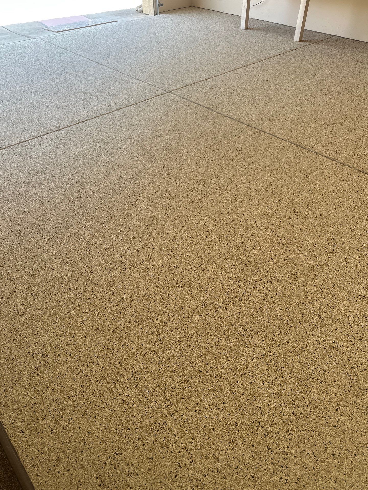 Garage Floor Concrete Coating with Simiron Flake in Nipomo by MGP Coatings