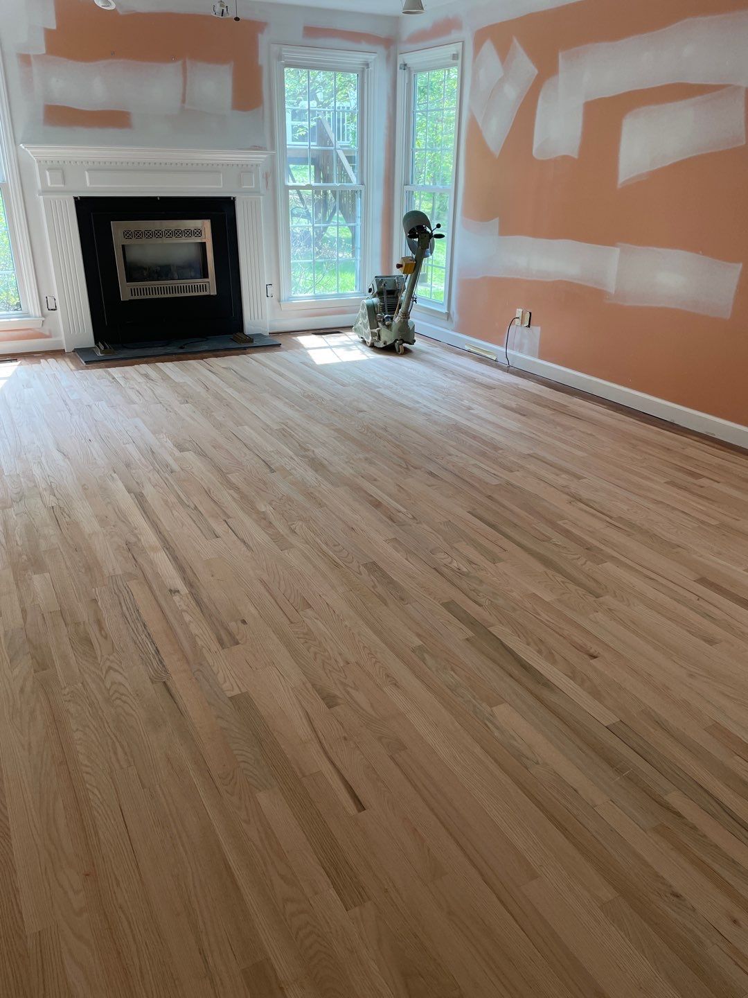 Red oak floor refinishing by Accent Custom Floors