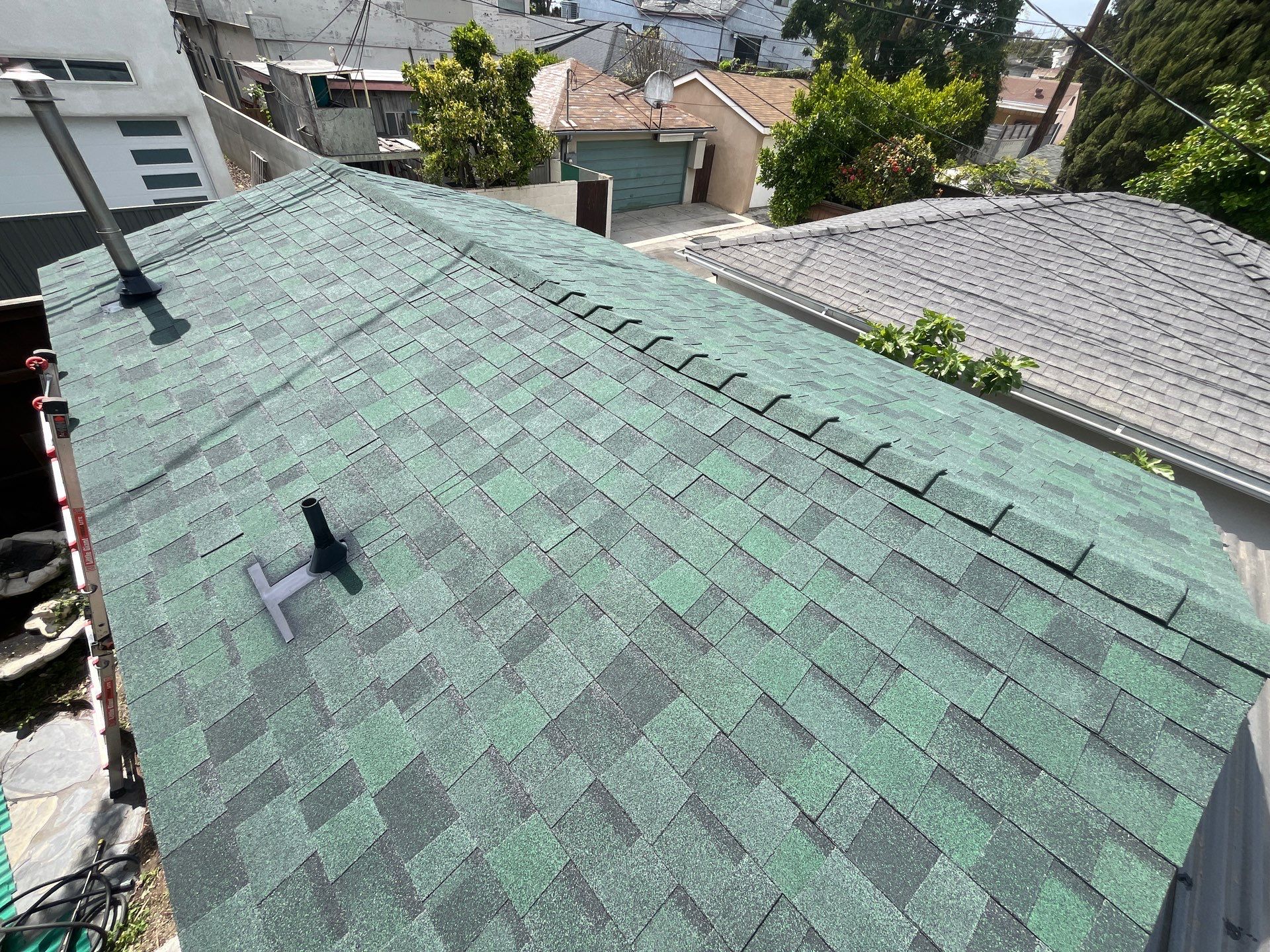 Garage Reroof using Owens Corning Duration Cool Shingles by Hull Brothers Roofing