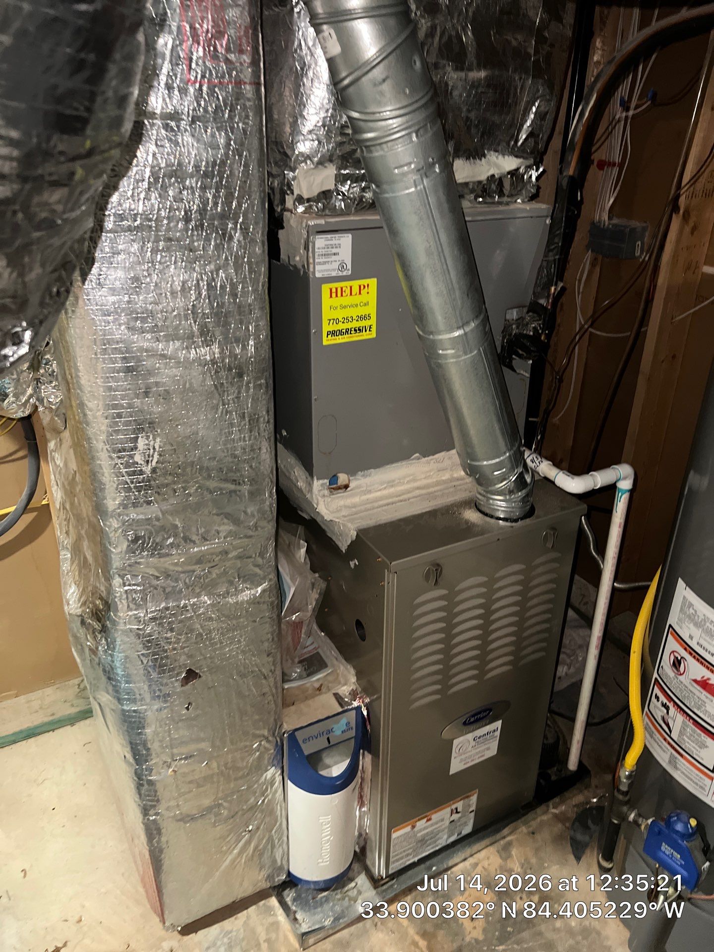 Vertical HVAC Furnace and Supply Plenum Installation in Atlanta by Veasey Mechanical Services