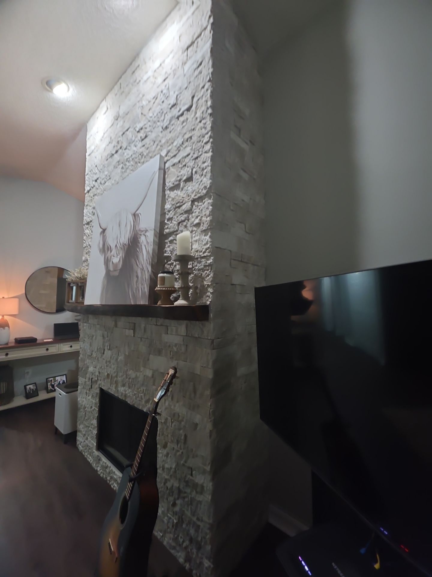 Holly Springs Fireplace Transformation — Full-Height Stone Feature Wall
 by Elite Remodeling and Design LLC