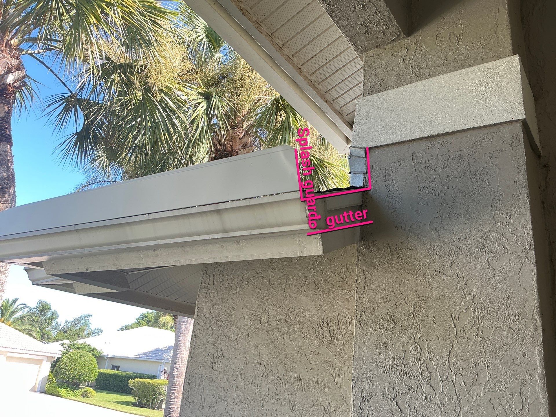 White 6-inch K-Style Gutters in Sarasota FL by Gutter Professor by Gutter Professors