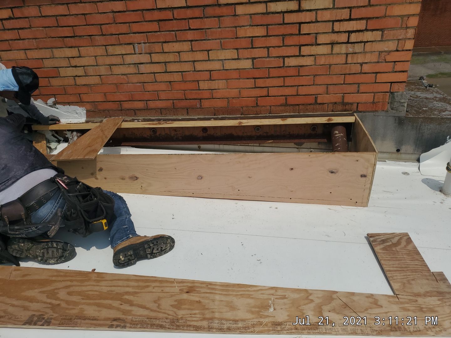 Commercial Roofing Installation using 50 mil PVC by Hostetler Roofing