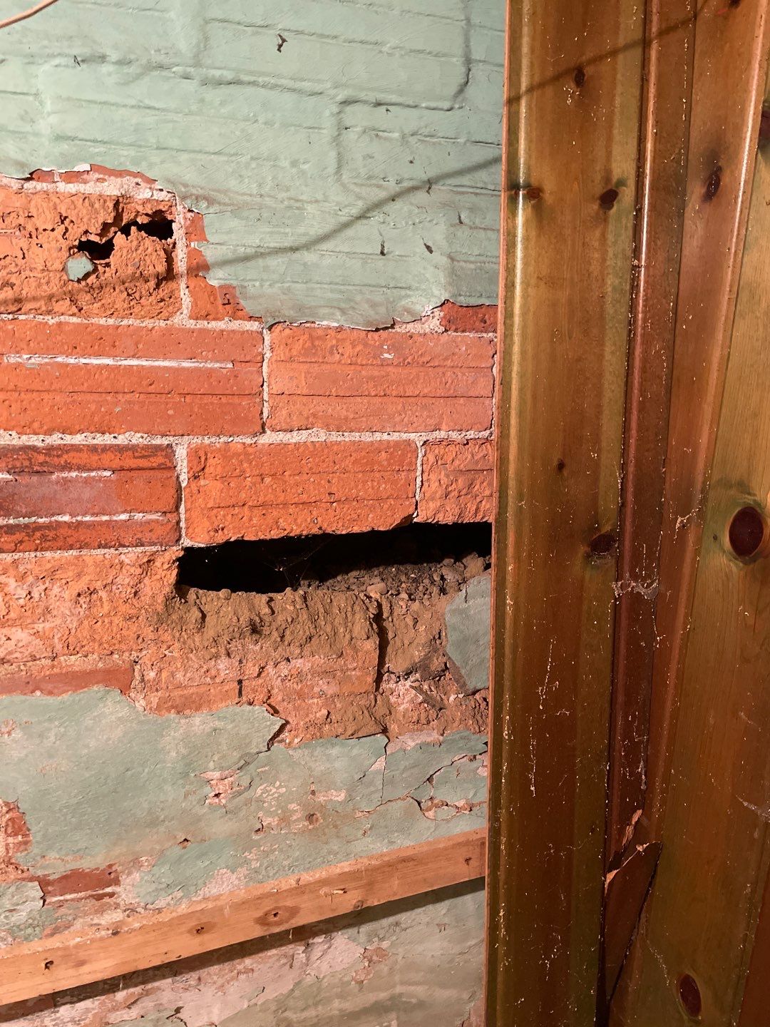 Wall repair with Fortress Invisibeams by ACE Waterproofing & Basement Solutions