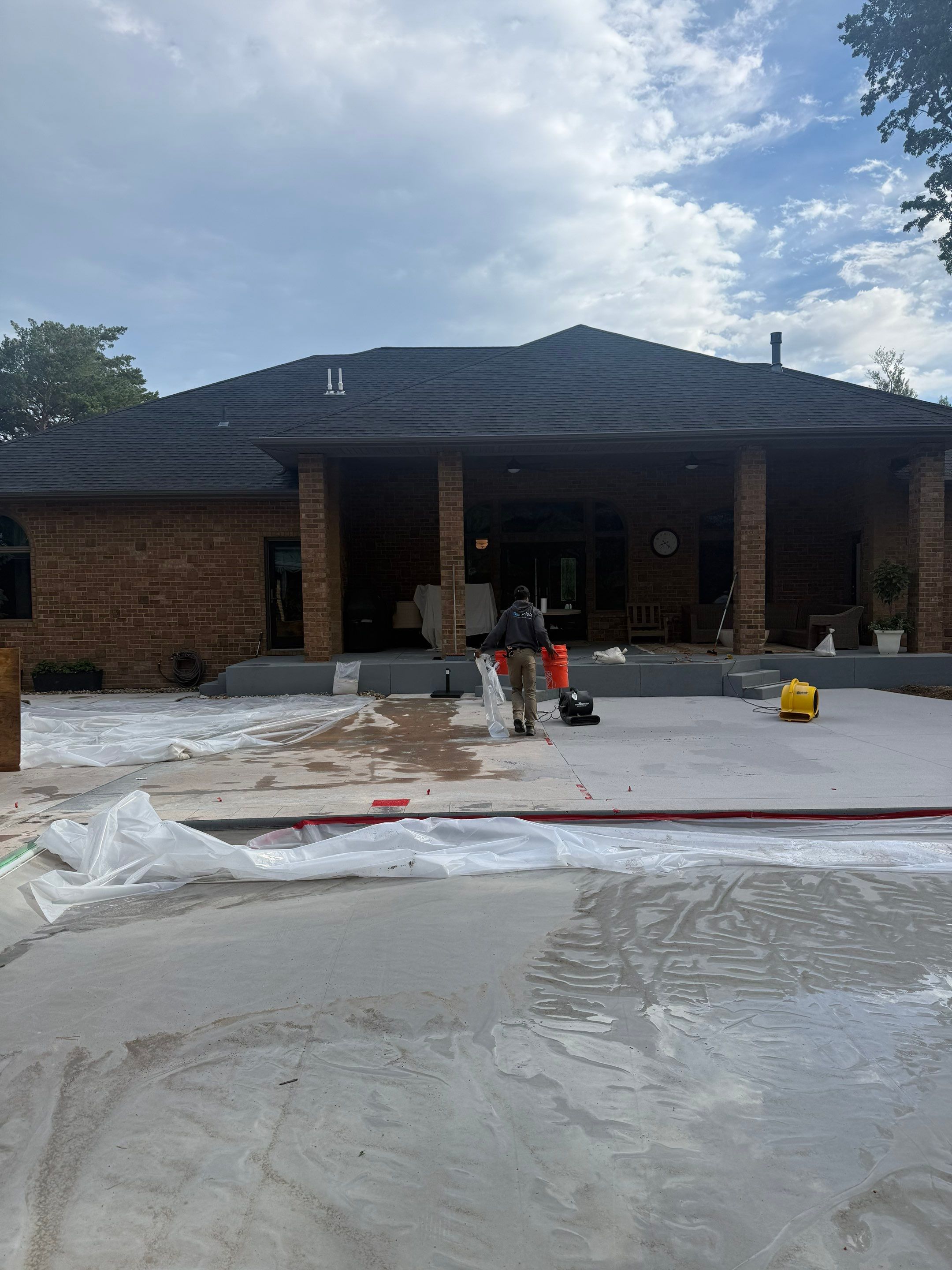Decorative Concrete Pool Deck and Patio Resurfacing in Sioux Falls by Select Painting, Coatings & Garage Cabinets