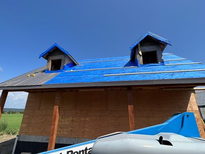 Agricultural Roofing Installation using 12" Prolok metal