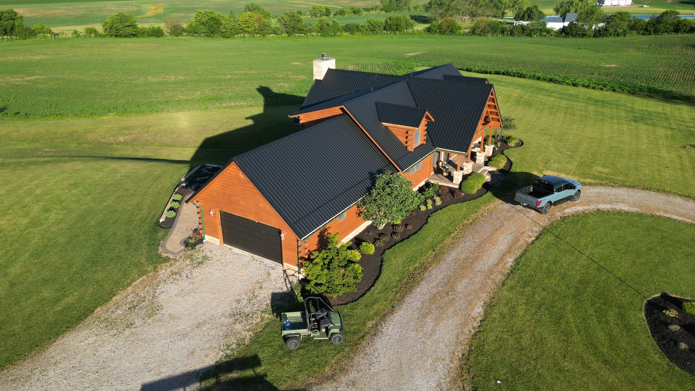 Residential Roofing Installation using Performance Panel Metal - Frost Black by RoofX 