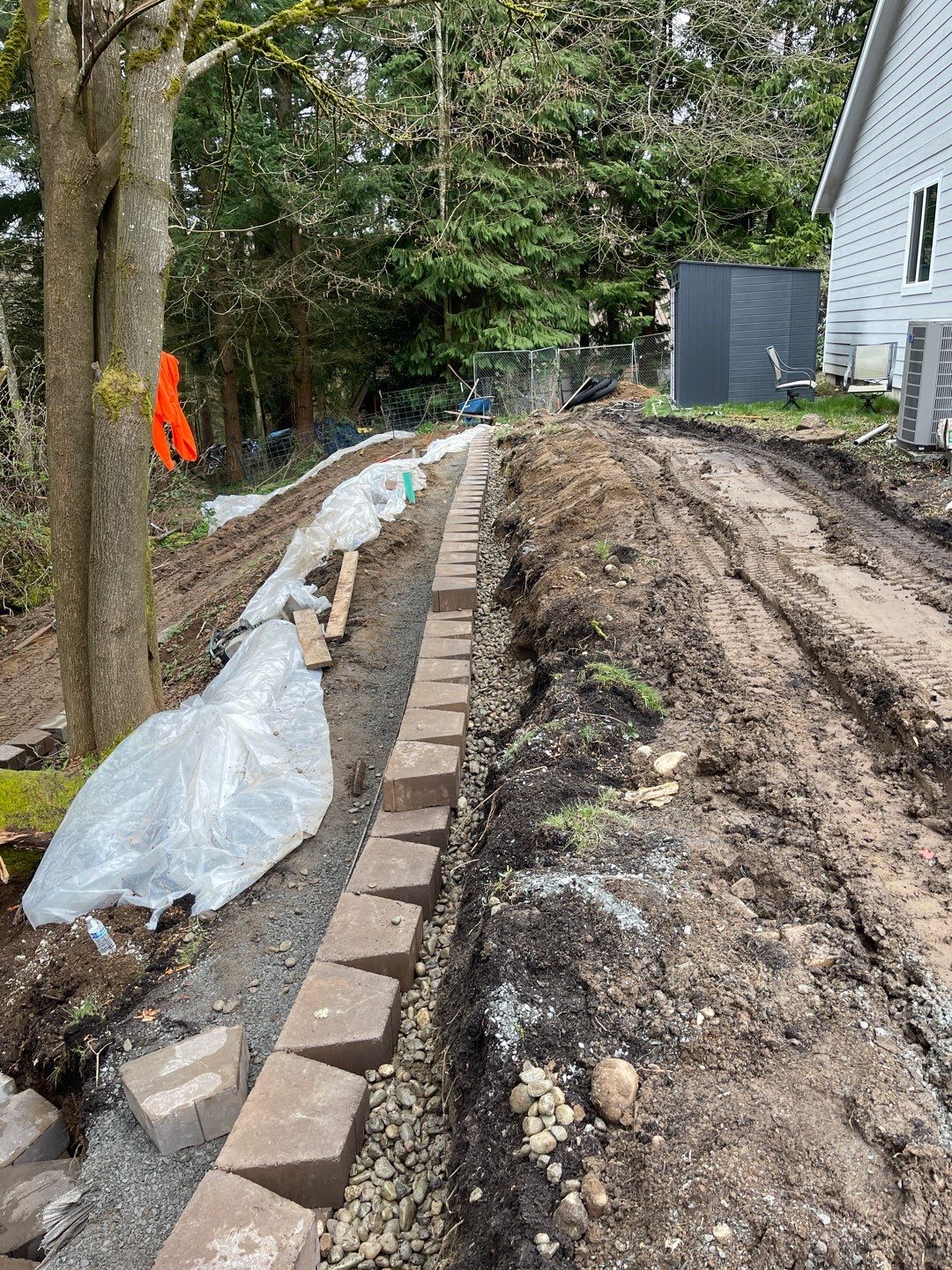 Retaining Wall and Backyard Renovation | Everett  by Jireh Asphalt & Concrete Inc 