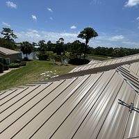24ga 1.5" Mechanical Seam Sierra Tan by Total Roofing System The Metal Roof Experts