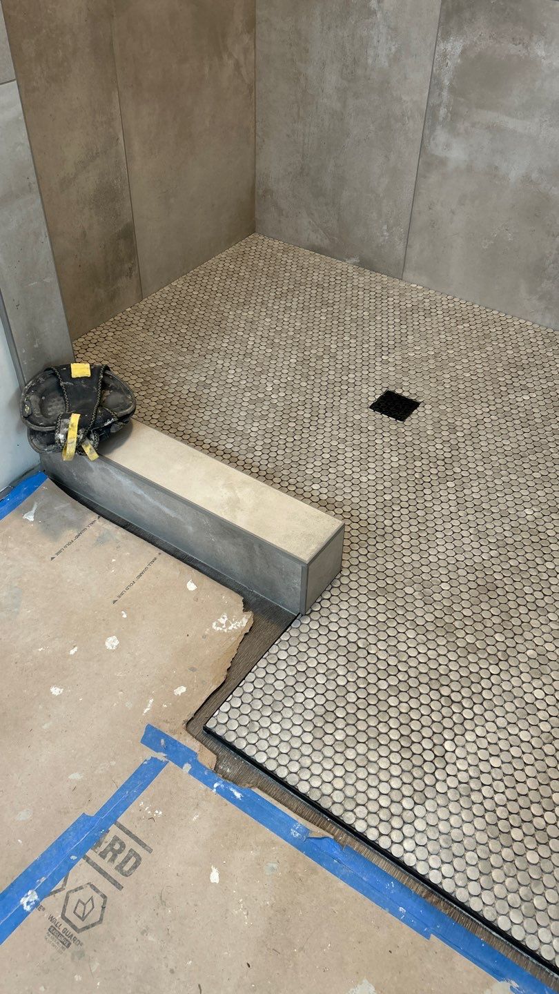 Stunning Tile Shower Installation  by Footprints Floors of Nashville