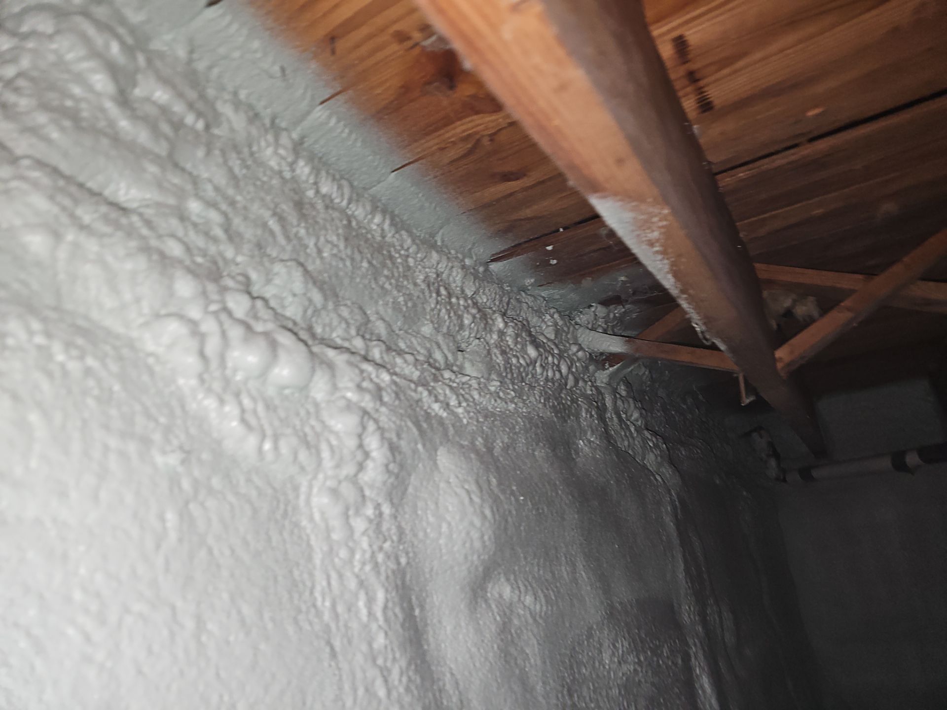 Basement Exterior Walls using Crawl Space Liner by NYS Foam & Energy