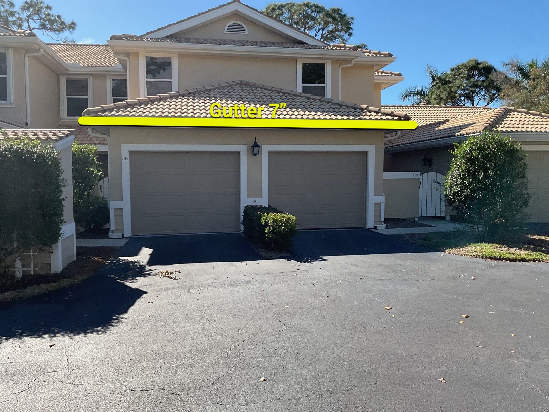 K-Style Seamless Gutter Installation using 7 inch seamless gutters in Naples by Gutter Professors