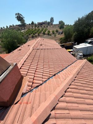 Valley Center Tile Roof Lift & Lay | Custom Metal Bird Stop for Los Arcos Tile