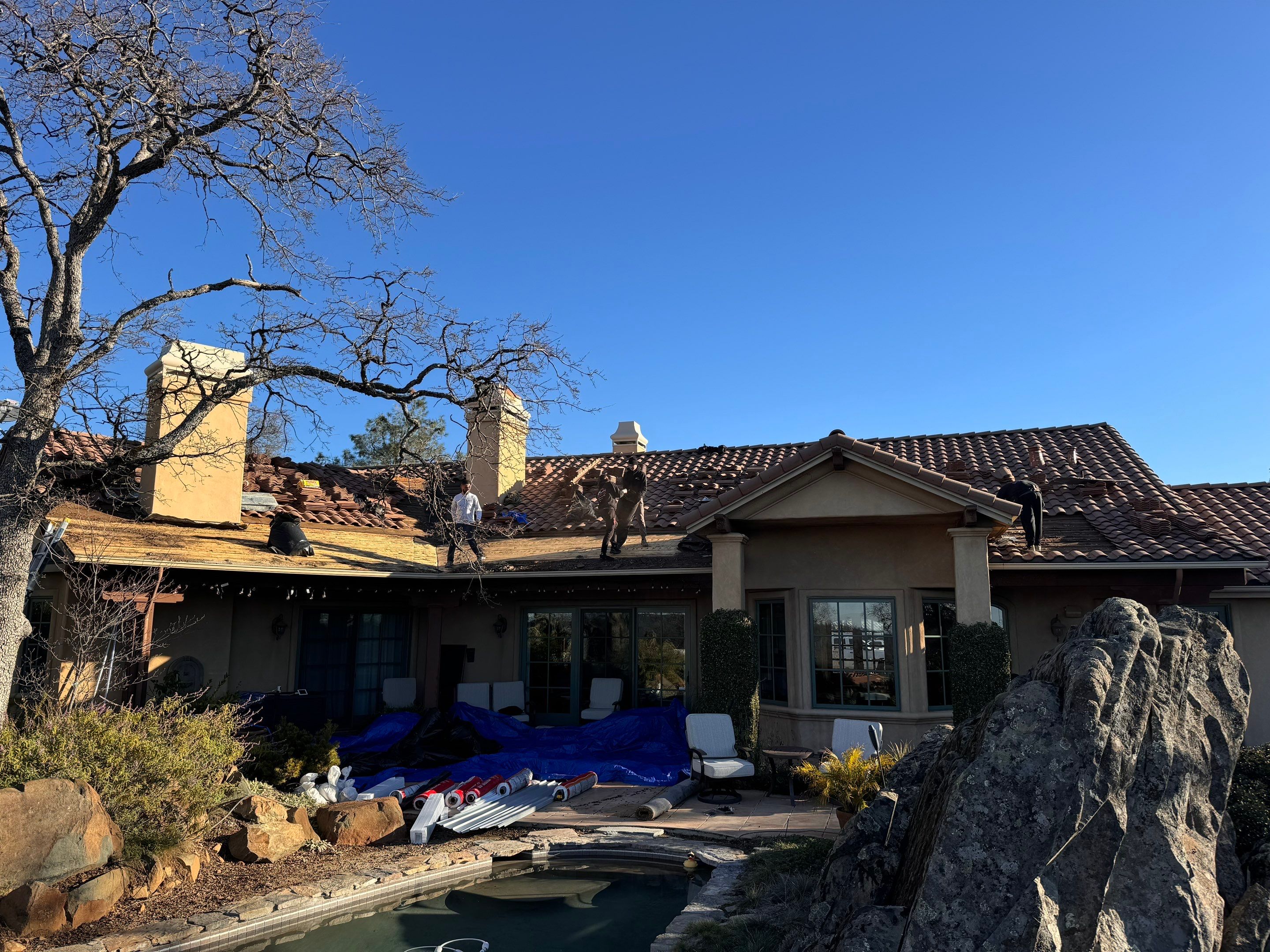 Residential Tile Roof Repair by Nextop Roofing