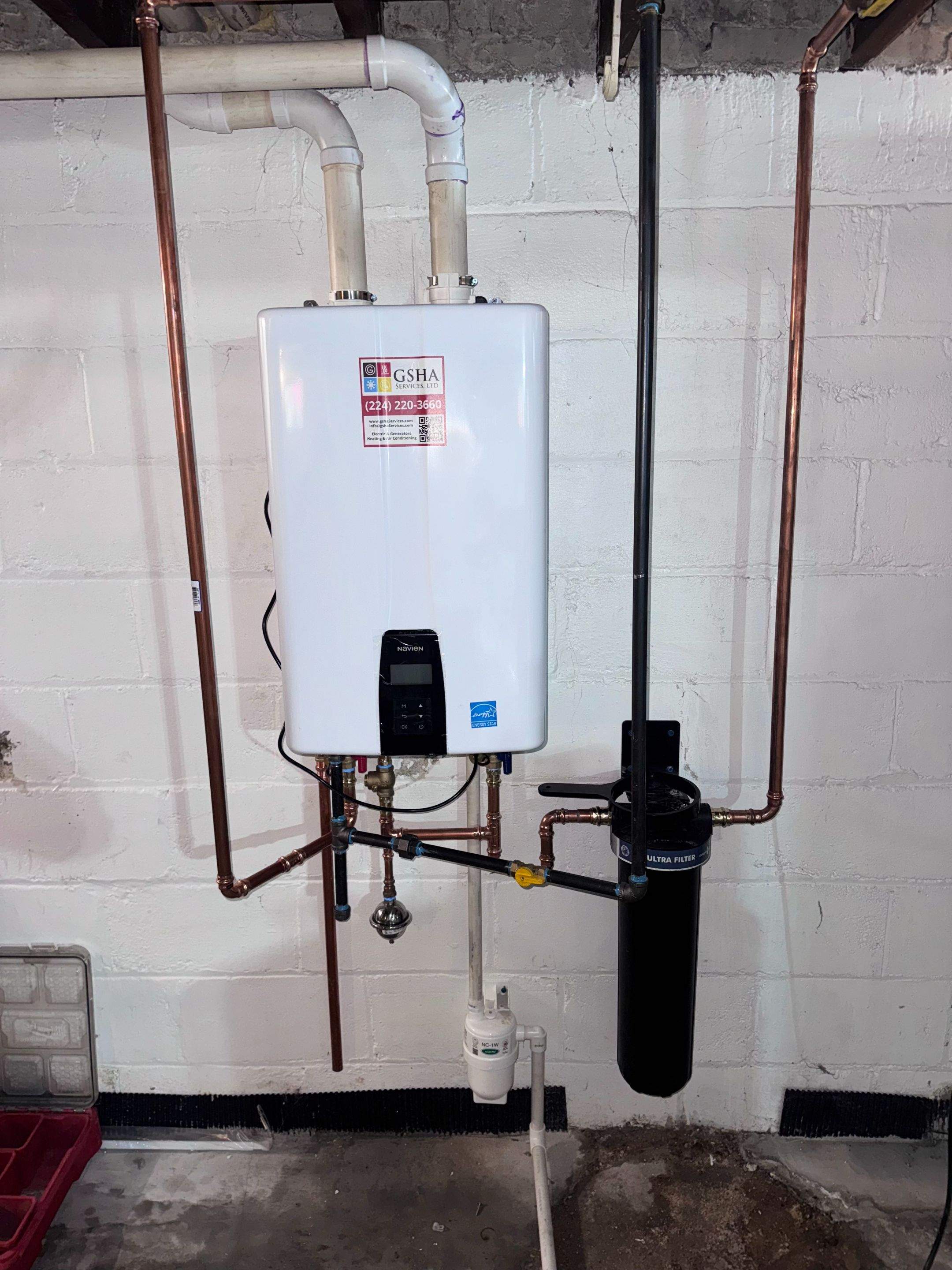 Navien NPE-240 Tankless Water Heater Installation in Milwaukee | GSHA Services by GSHA Services LTD