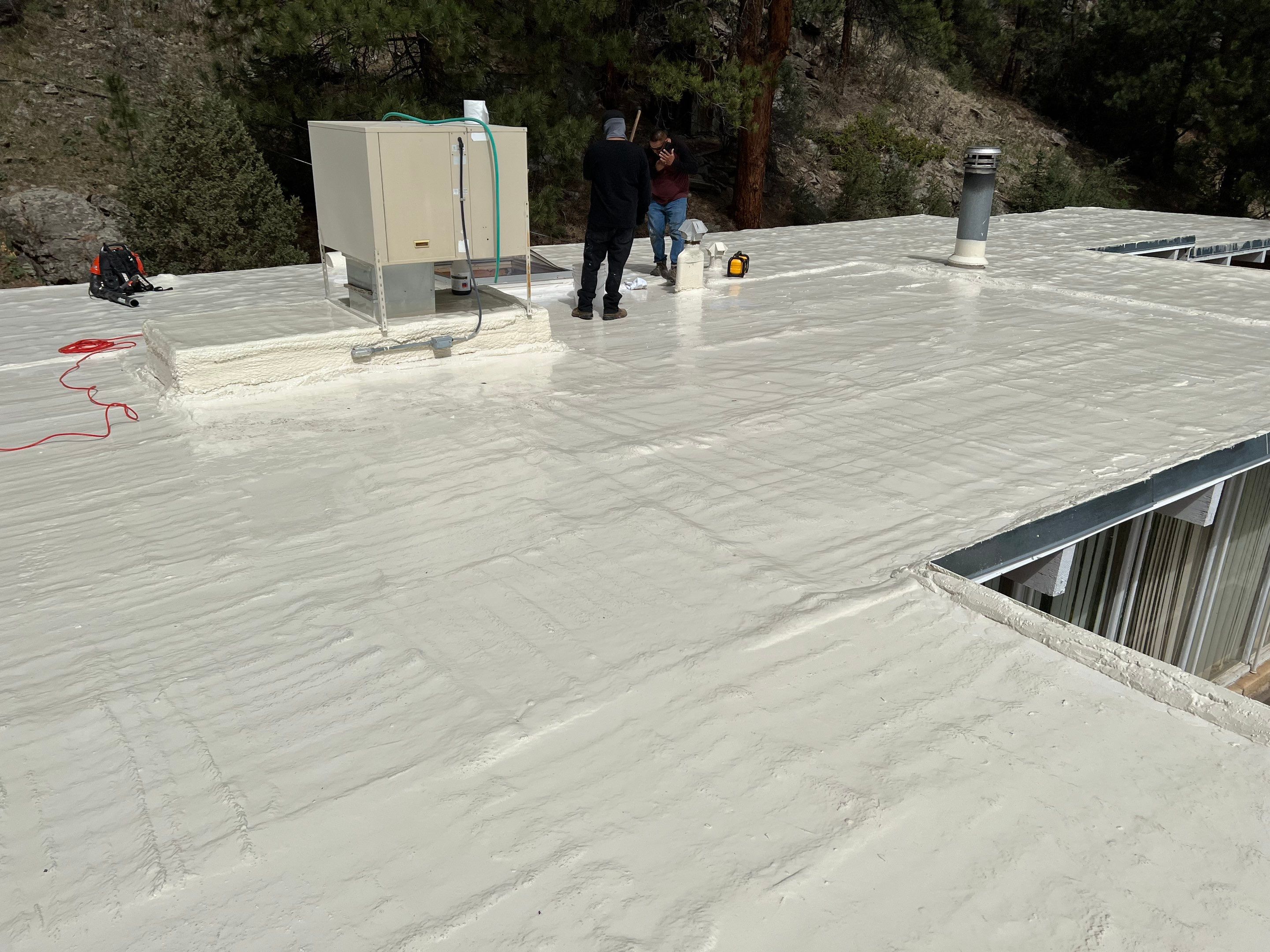 Commercial Roofing Installation using CASTAGRA ECODUR COATING by A to Z Roofing