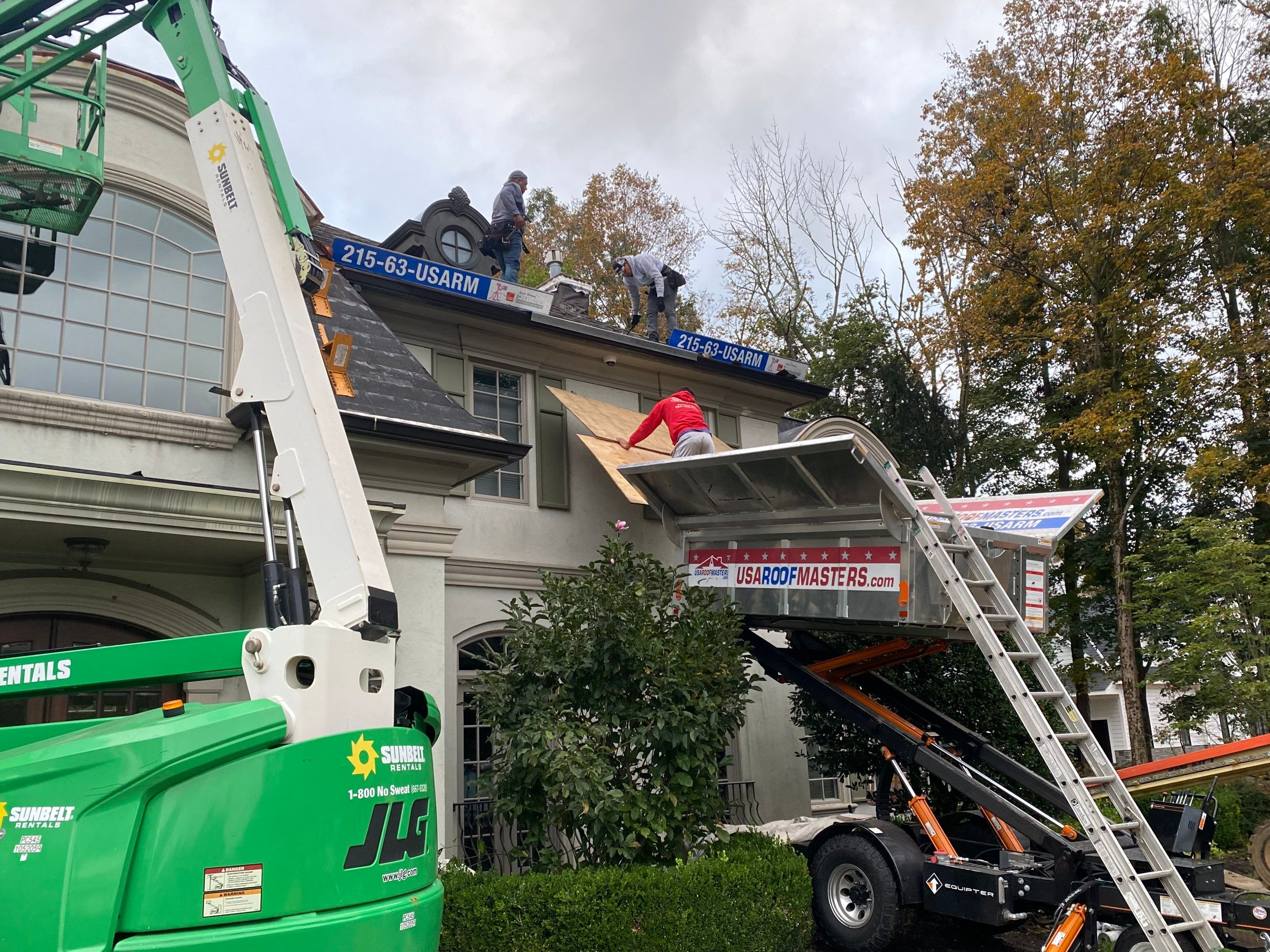 Full Slate - Stucco - Copper Remodel by USA Roof Masters