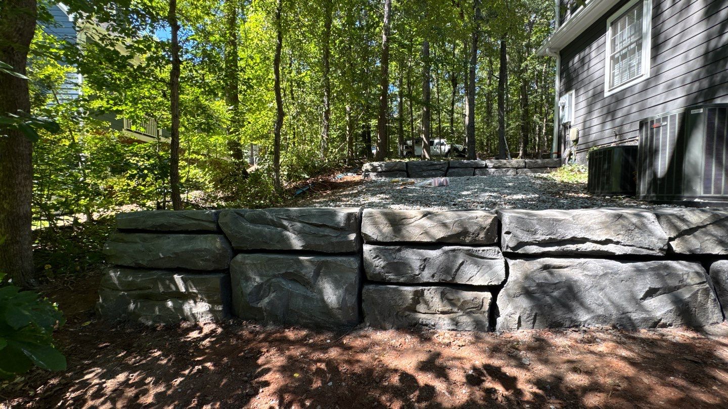 Carved Concrete Retaining Wall by Xtreme Concrete Services
