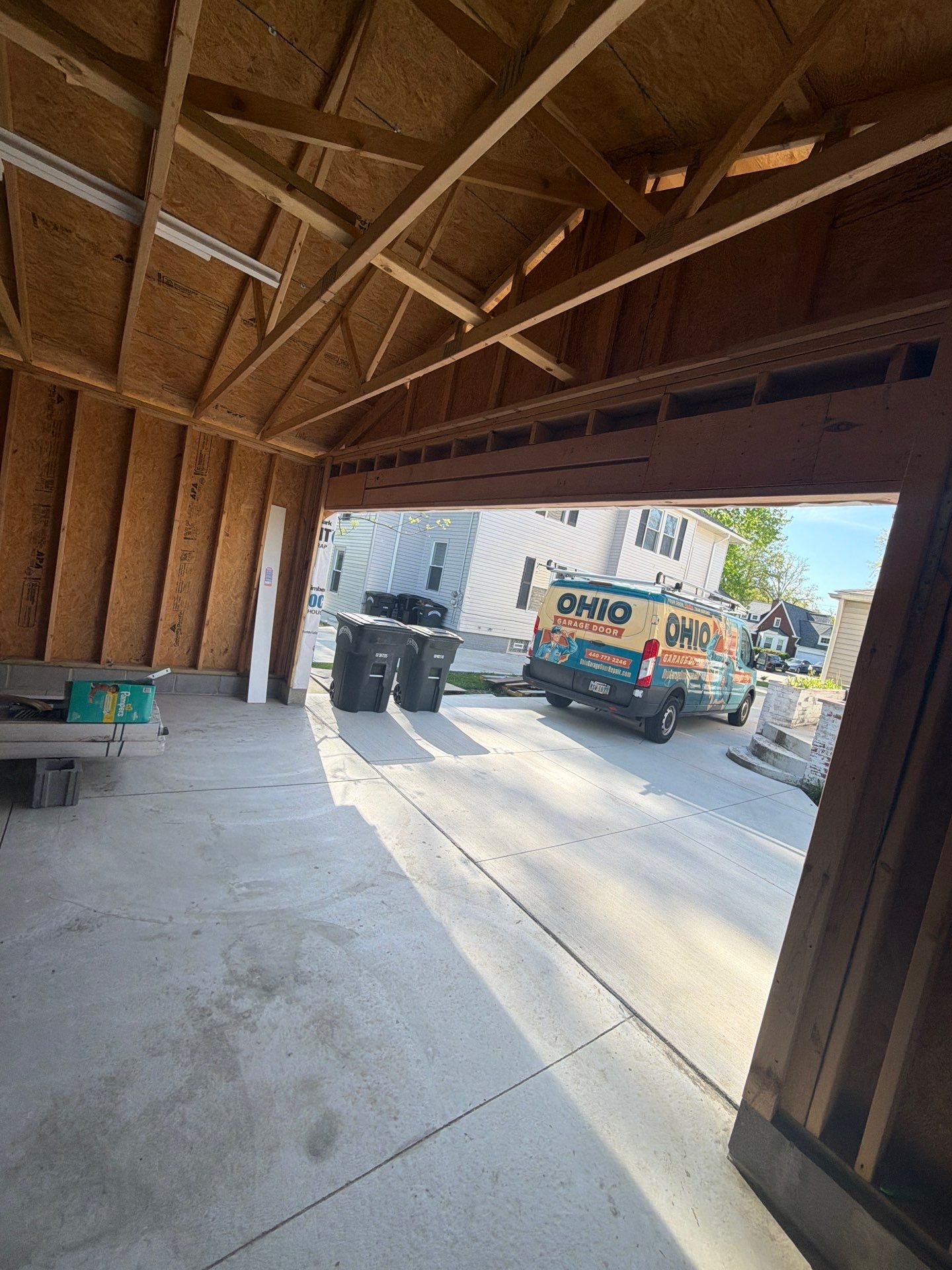 New Construction Garage Door Installation in Elyria OH by Ohio Garage Door Repair