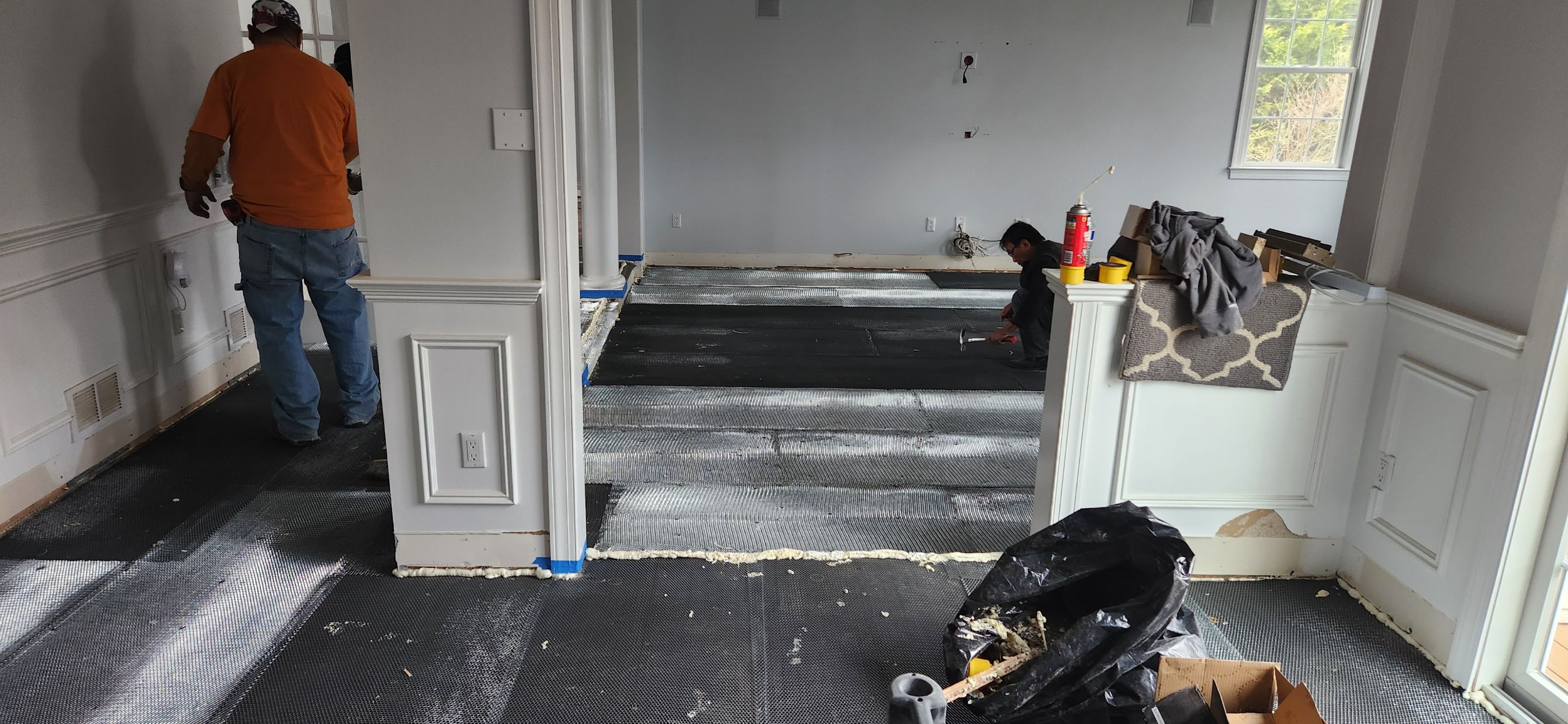 Large Format Tile Installation by Footprints Floors Morristown
