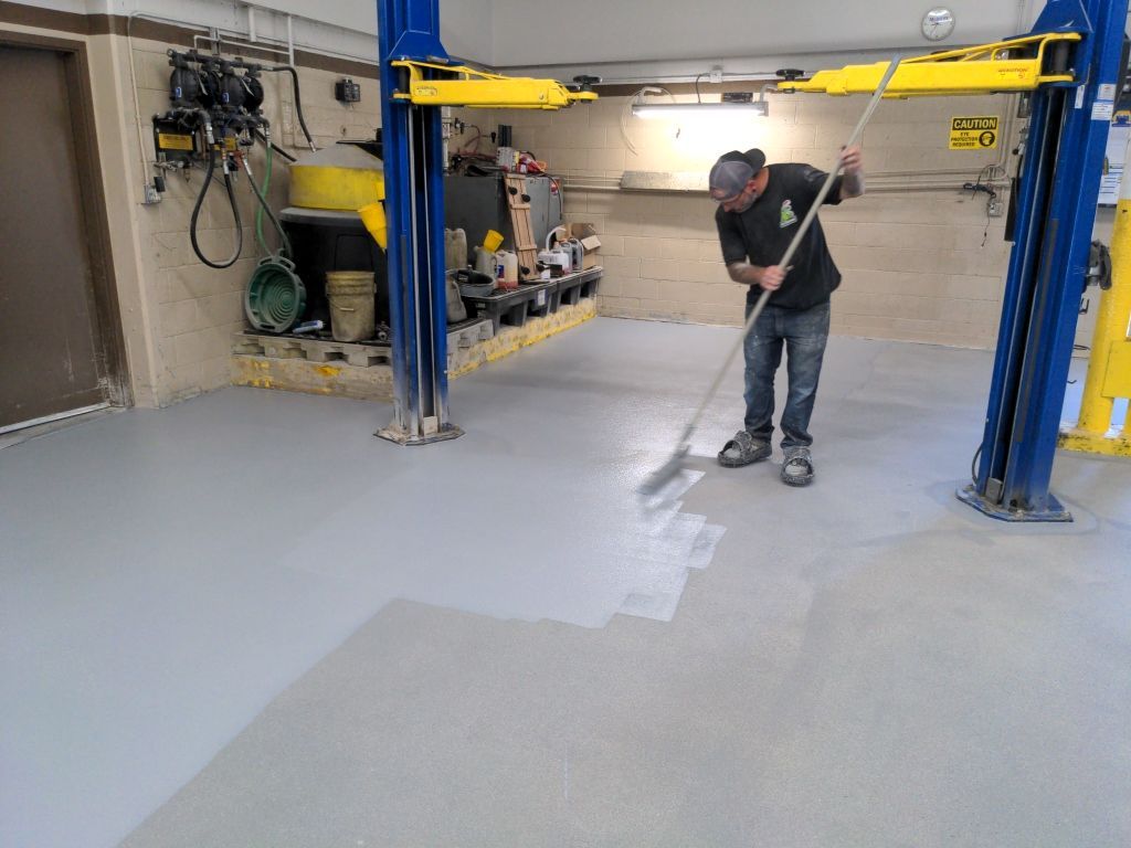 Commercial Floor Transformation using Penntek Shop Floor System by Croc Coatings, LLC