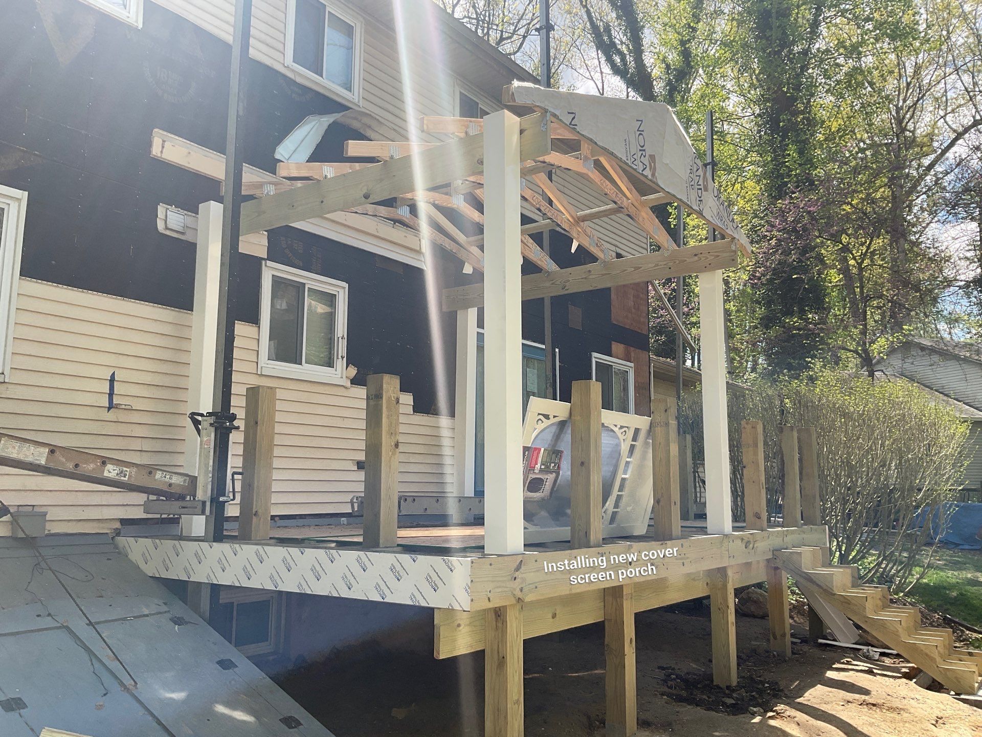 New Screen in cover porch  by Alpha Design Services