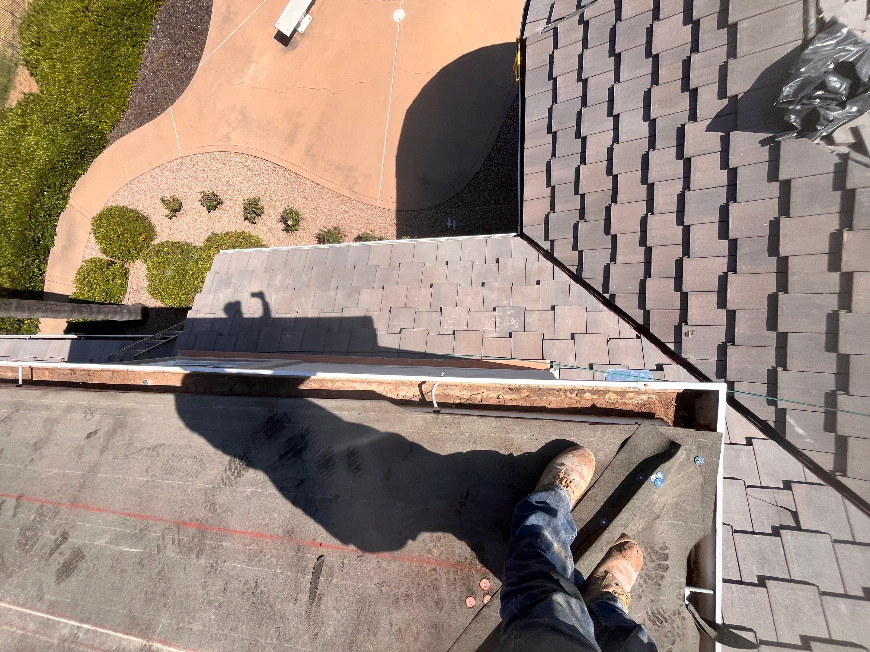 Full Roof Replacement Featuring Staggered Eagle Concrete Tiles in Poway by Reliable Roofing San Diego Inc.