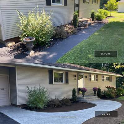 Rolled Slate Stamp Walkway