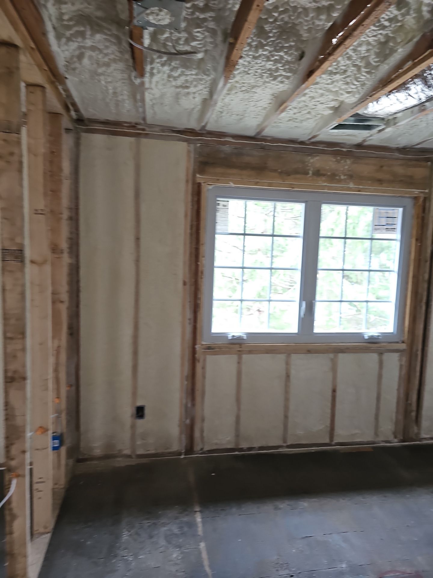 Basement Exterior Walls using Closed Cell Spray Foam by NYS Foam & Energy