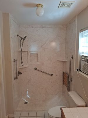 Tub to walk-in shower in Lakeway, 78734
