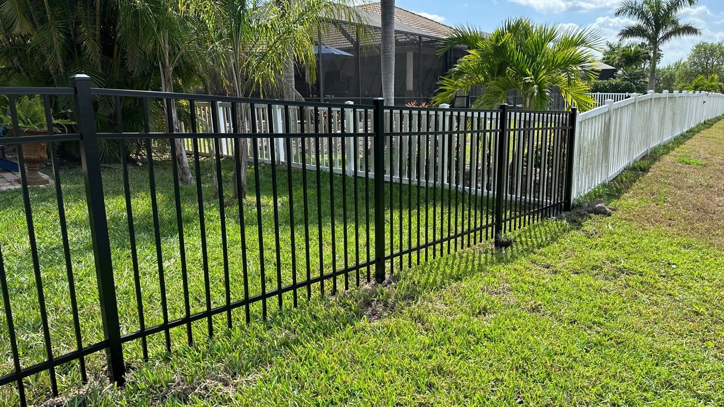 Aluminum Fence Installation using Black 3 Rail Aluminum Fence by Asap fence and gates, LLC