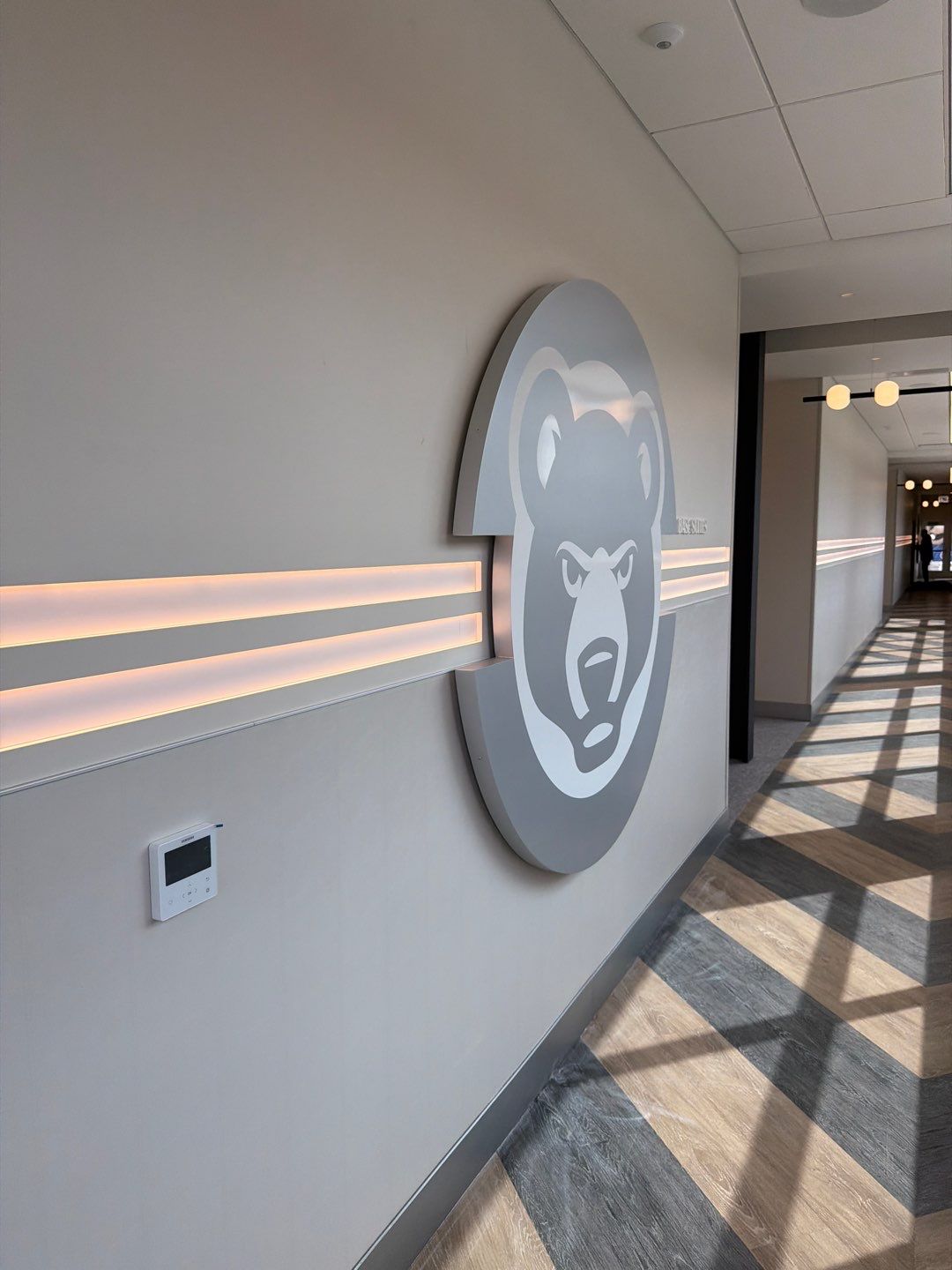 South Bend Stadium Event Building and Premium Suite Signage Installation by Hayes Design co