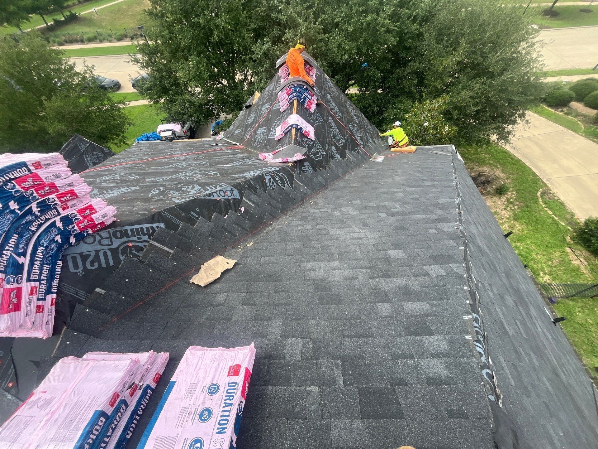 Residential Roofing Installation using Owen's Corning Duration (Lifetime) Shingles by Roof Repair Company