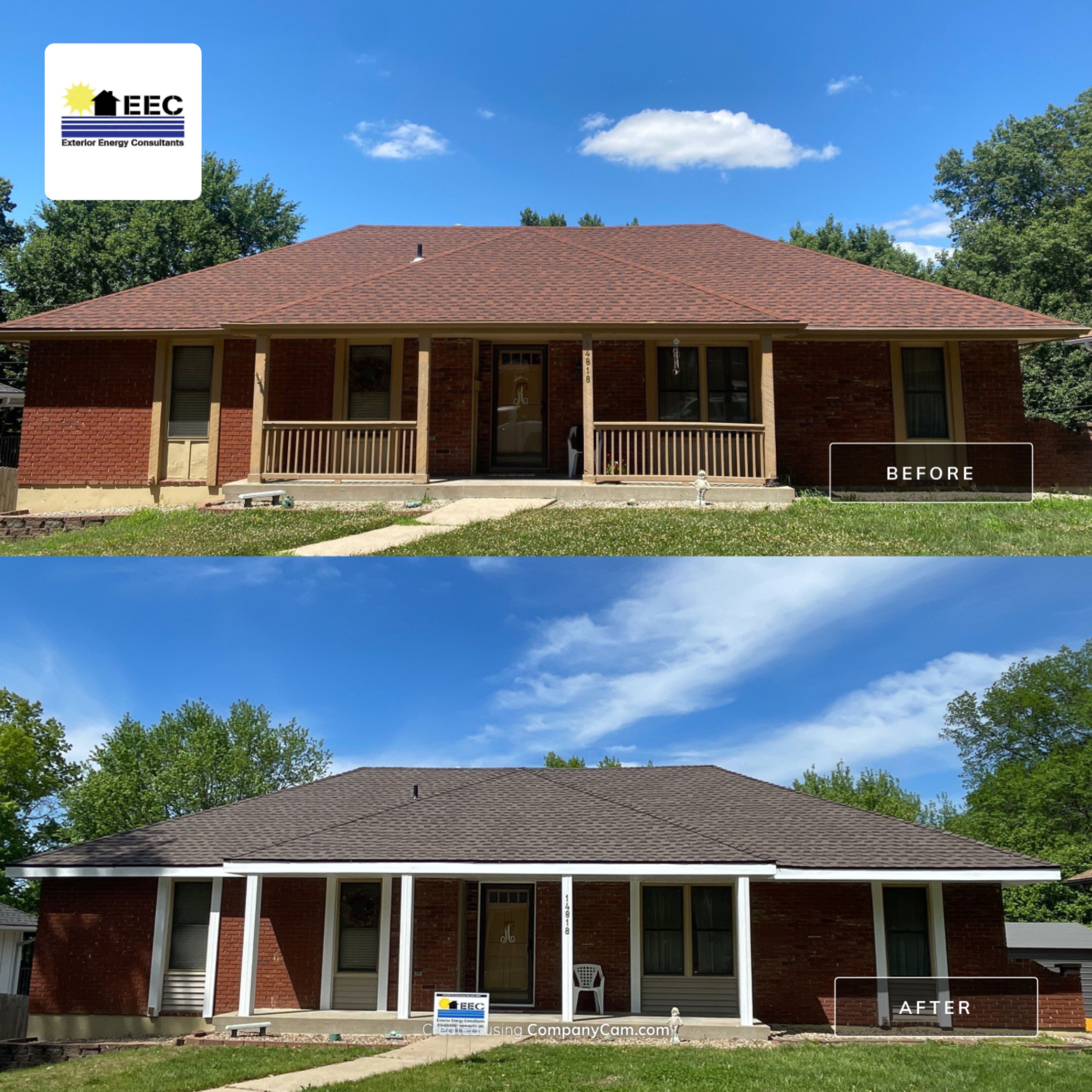 Residential Roofing Installation and adding our Premium Point  by EEC  Windows, Siding & Roofing 