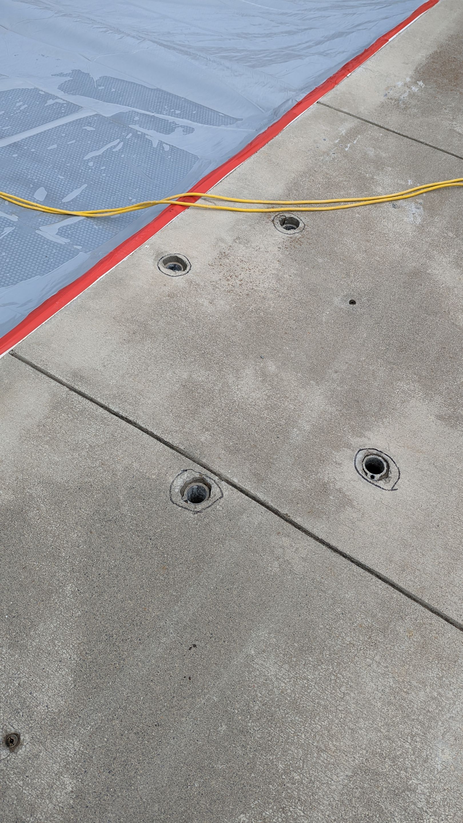 Garage Transformation using Domino for Garage and Pecan for Pool Deck by Croc Coatings, LLC
