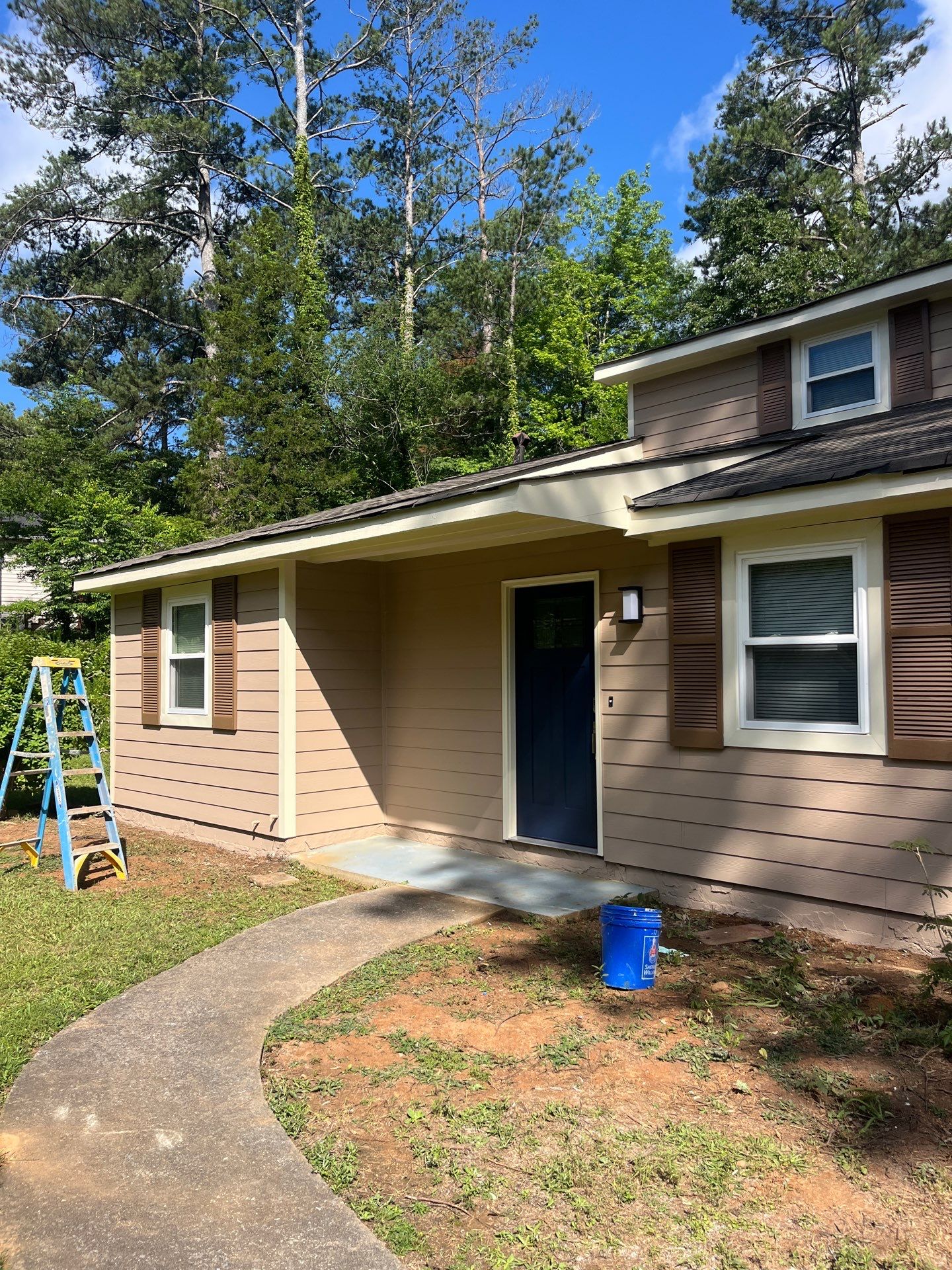 Marietta, GA Siding, Rotten Wood, Front Door, and Gutter Replacement with Exterior Painting by Nelson Exteriors