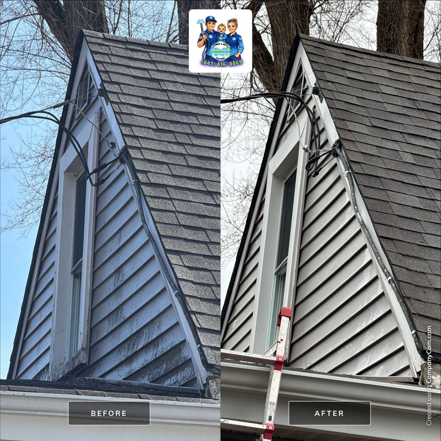 Project in Island Lake by Simmons Power & Soft Washing