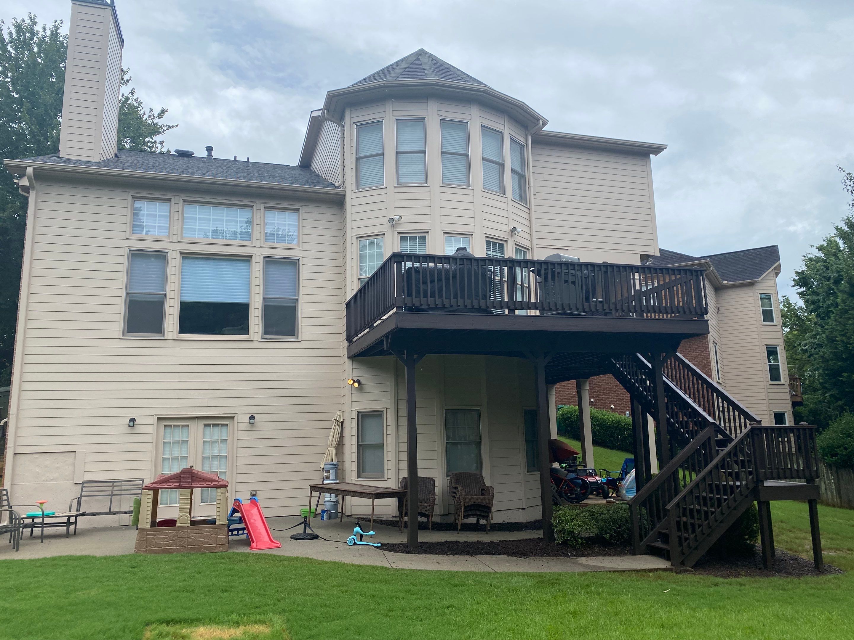 Full Exterior Painting and Charcoal Deck Transformation in Smyrna by Swift Home Renovations