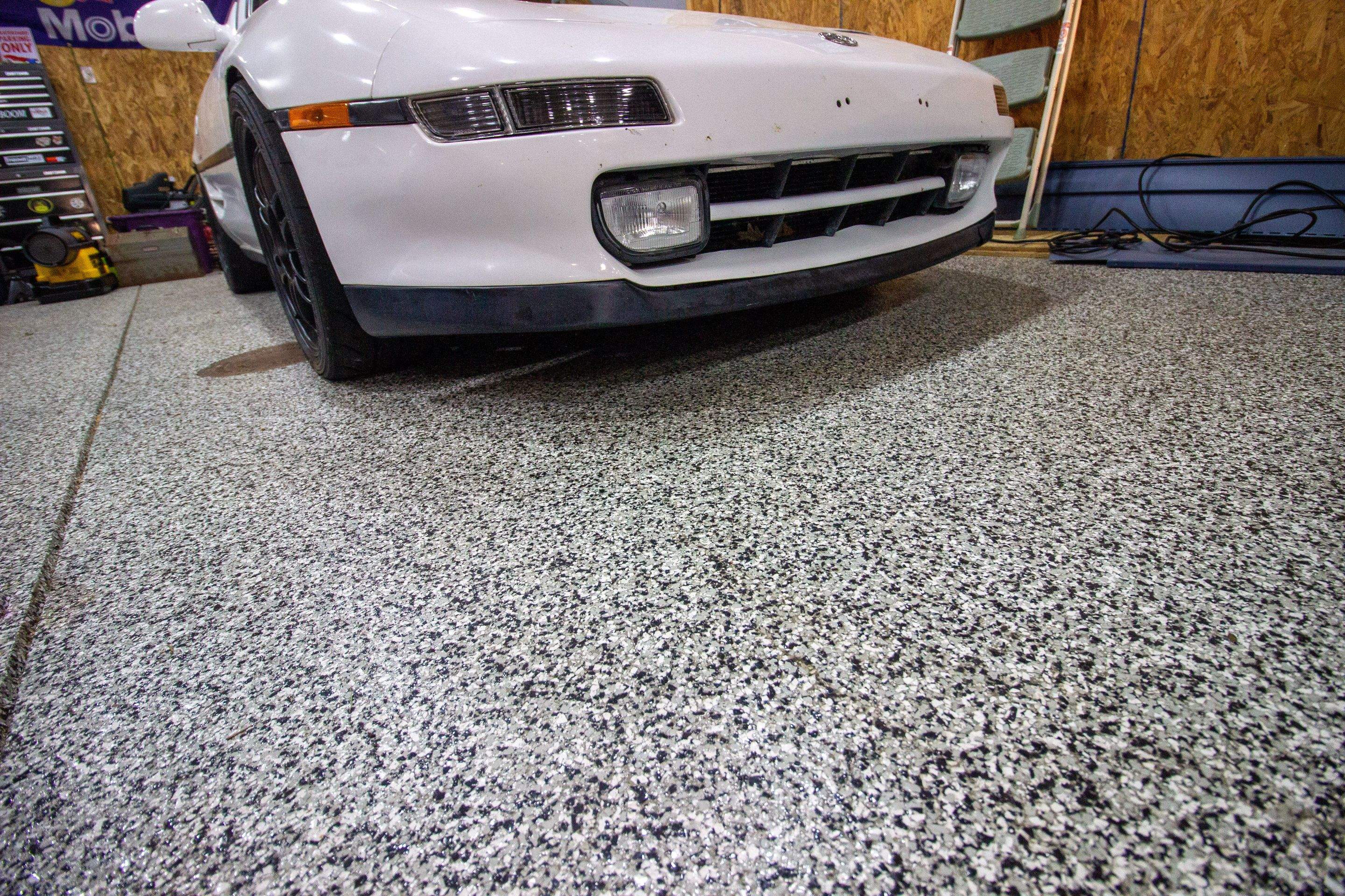 Garage Floor using Domino by Your1DayFloor.com