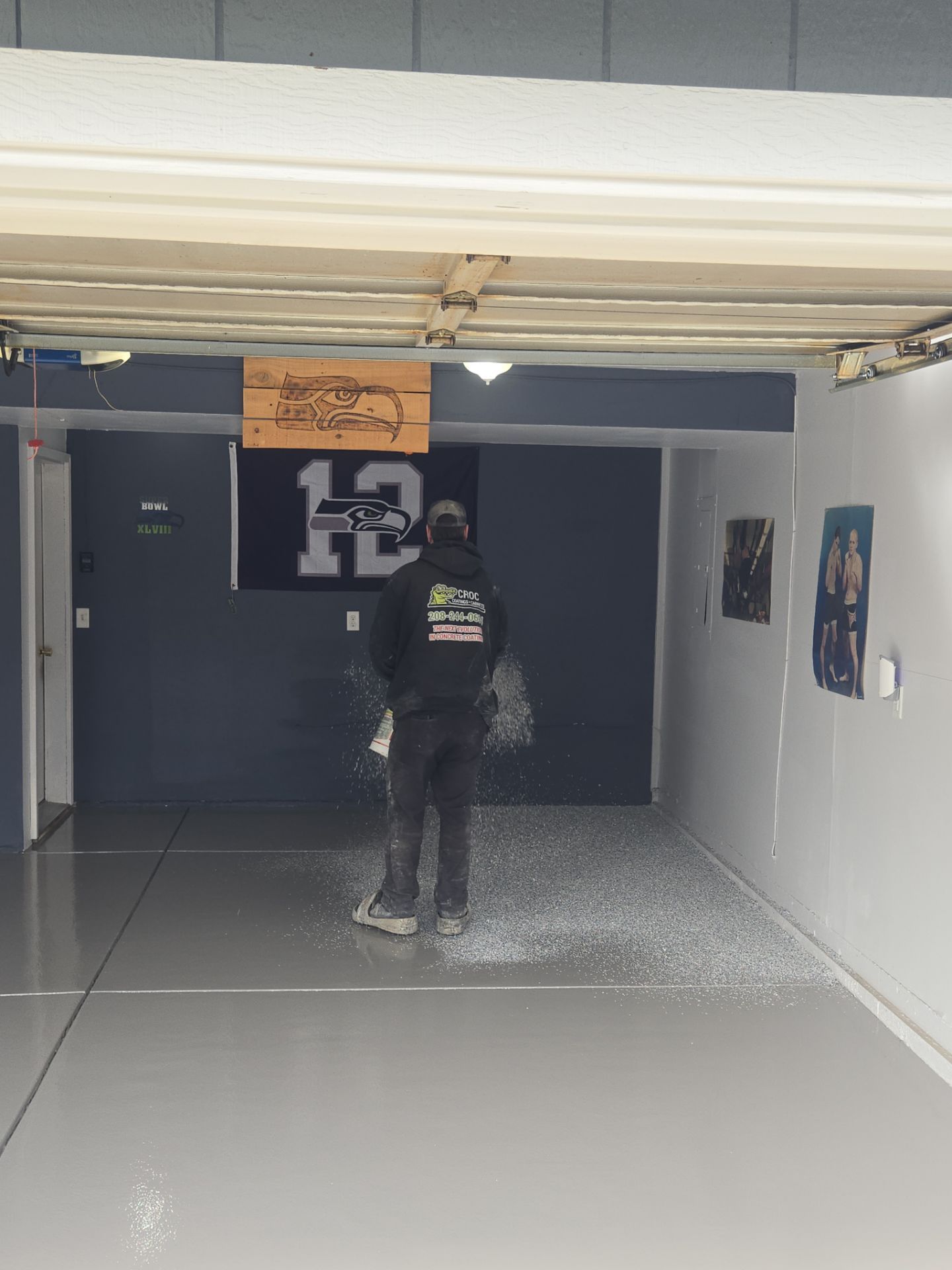 Mead Garage Floor Coating with Tidal Wave Polyurea Finish by Croc Coatings, LLC