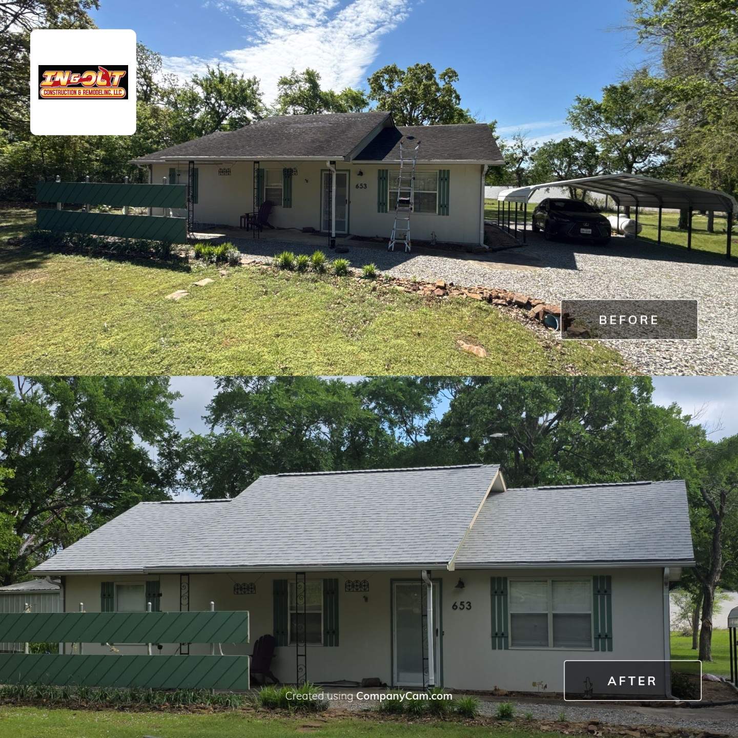 Shasta White TruDef Owens Corning Shingles by In & Out Construction & Remodeling, LLC